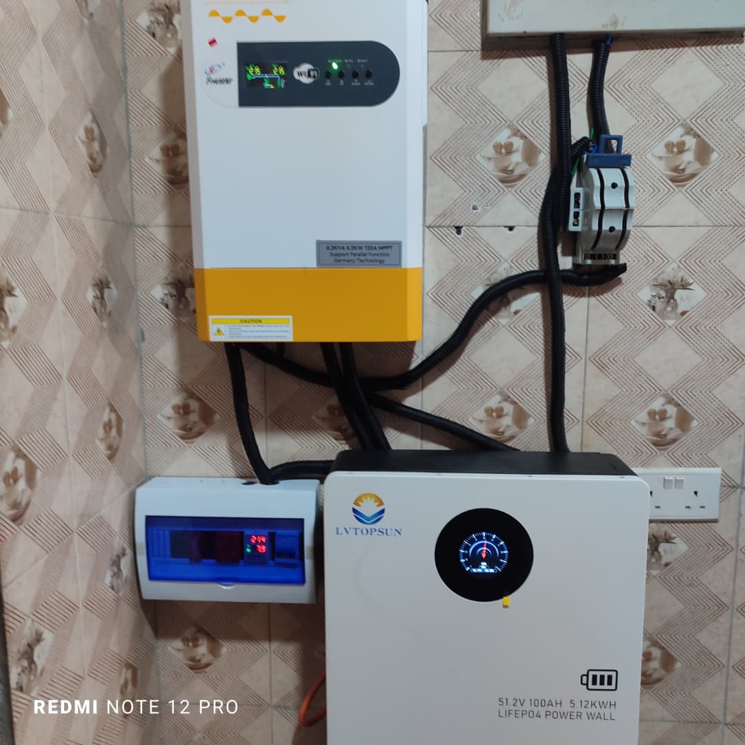LVTOPSUN battery and inverter installation