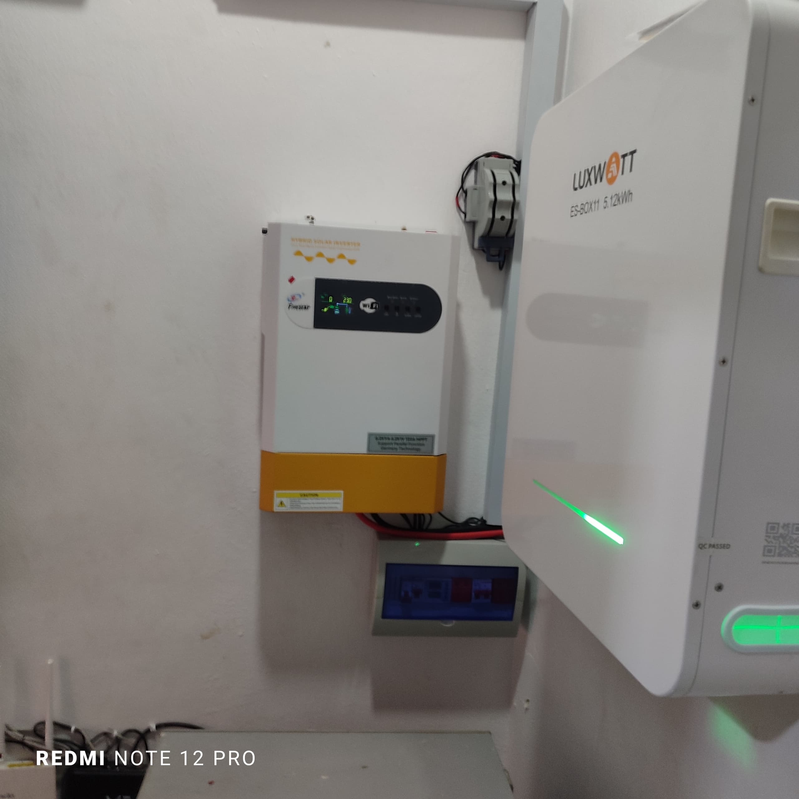 Luxwatt battery installation
